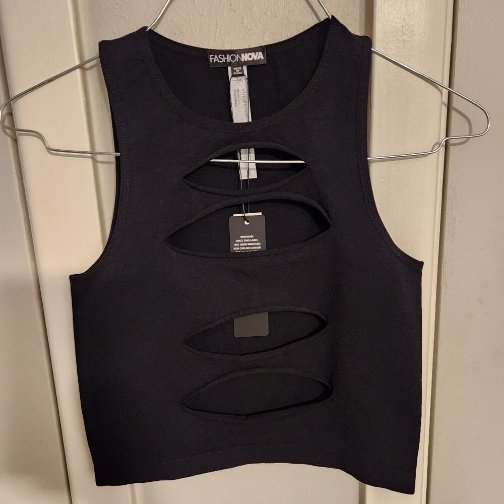 Fashion Nova Tory Cut out Seamless Top M/L